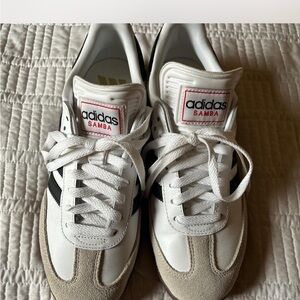 Adidas Samba White and Black Sneakers